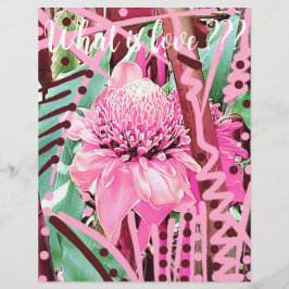 Tropische bloem van het leven bruiloft liefde flye flyer