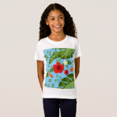 Tropische bloemen achtergrond 12 t-shirt (Voorkant volledig)