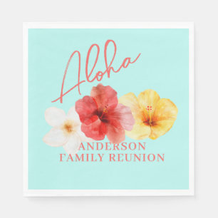 Tropische Bloemen Aloha Familiereünie Servet
