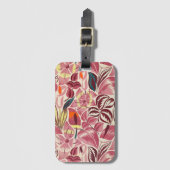 Tropische bloemen | bagagelabel (Voorkant (verticaal))