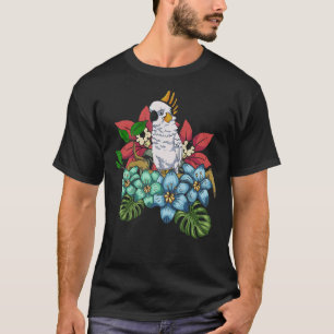 Tropische bloemen Birdwatcher Birding Floral Parro T-shirt