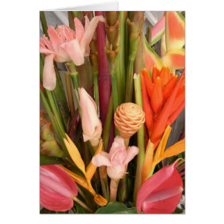 Tropische bloemen - Blanco kaart