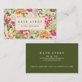 Tropische bloemen |  botanisch visitekaartje (Voorkant / Achterkant)