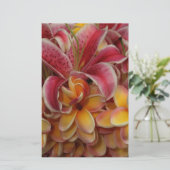 Tropische bloemen briefpapier (Staand voorkant)