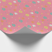 Tropische bloemen cadeaupapier (Hoek)