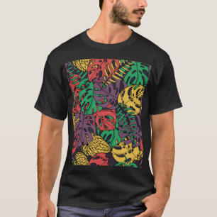 tropische bloemen: cool behang ontwerp t-shirt