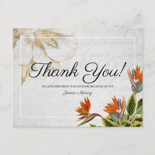  tropische bloemen dank u briefkaart