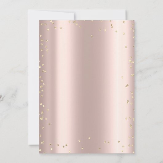 Tropische Bloemen Diamanten Roze Goud 85ste Verjaa Kaart (Achterkant)