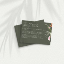 Tropische Bloemen Donkergroene Bruiloft Details