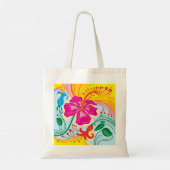 Tropische Bloemen door de Wind Tote Bag (Achterkant)