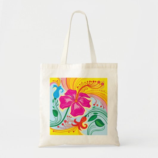 Tropische Bloemen door de Wind Tote Bag (Voorkant)
