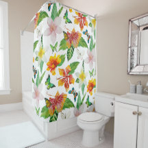 Tropische bloemen en buiken patroon