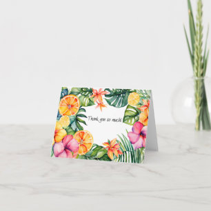 Tropische Bloemen en Fruit Bedankt