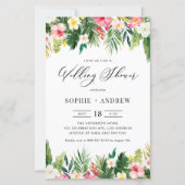 Tropische bloemen en Greenery Wedding Shower (Voorkant)