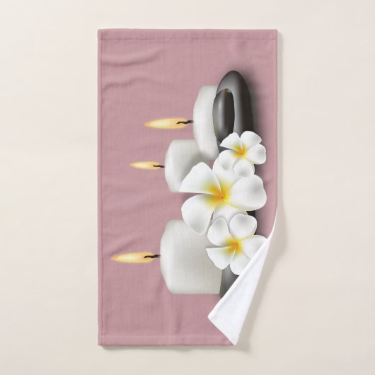 Tropische bloemen en kaarsblaasdoeken decor bad handdoek (Handdoek)