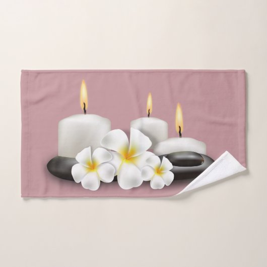 Tropische bloemen en kaarsblaasdoeken decor bad handdoek (Handdoek)