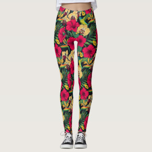 Tropische bloemen en kolibrie - Zomer Botanica Leggings