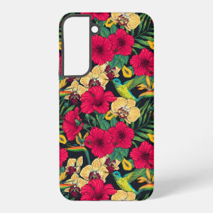 Tropische bloemen en kolibrie - Zomer Botanica Samsung Galaxy Hoesje