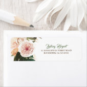 Tropische bloemen en palmbladeren etiket (Insitu)