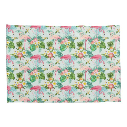 tropische bloemen en vogels kussensloop (Achterkant-Rechts)