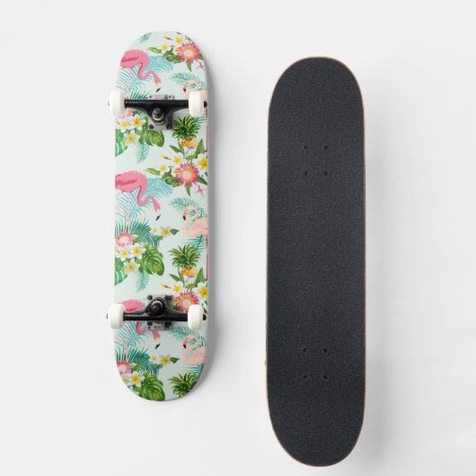 tropische bloemen en vogels skateboard (Voorkant)
