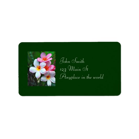 Tropische bloemen etiket (Voorkant)