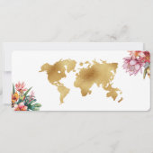 Tropische Bloemen Foto Boarding Pass Kaart QR Code (Achterkant)