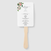 Tropische bloemen & groen bruiloft programma handwaaier (Voorkant)