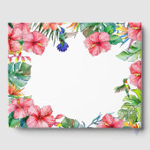 Tropische Bloemen Hawaiiaans Zoet Zestien Gastenboek (Achterkant)