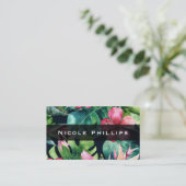 Tropische bloemen Hibiscus verlaat Hawaïaanse trop Visitekaartje (Staand voorkant)