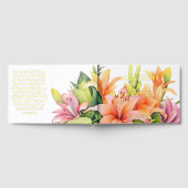 Tropische bloemen inscriptie bestemming bruiloft gastenboek (Volledig)