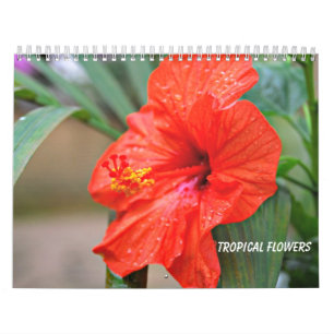 Tropische bloemen kalender