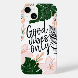 Tropische bloemen laten alleen goede blokjes Case-Mate iPhone 14 hoesje