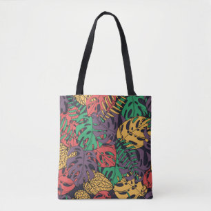 tropische bloemen naadloos patroon draagtas