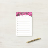 Tropische bloemen om te doen lijst post-it® notes (Op bureau)