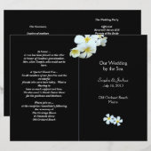 Tropische bloemen op de Sjabloon van het zwarte-we (Voorkant / Achterkant)