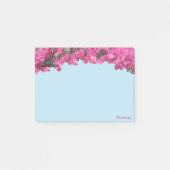 Tropische bloemen op lichtblauw post-it® notes (Voorkant)