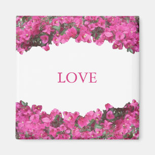 Tropische bloemen op wit magneet