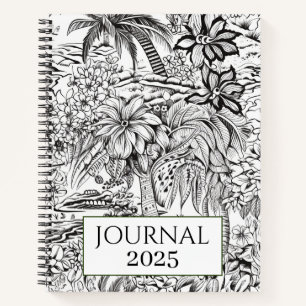 Tropische bloemen Palmbomen 2025 Journal Notitieboek