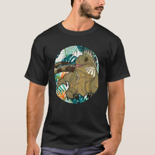 Tropische bloemen reptiel Animal exotic lizard Igu T-shirt