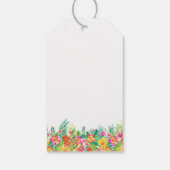 Tropische Bloemen Roze Flamingo's Dank u Cadeaulabel (Achterkant)