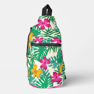 Tropische bloemen  sling bag