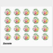 Tropische Bloemen Sticker (Vel)