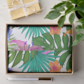 Tropische bloemen tissuepapier (Geschenk)