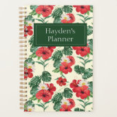 Tropische bloemen van de witte lotus planner (Voorkant)
