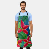 Tropische bloemen Vier Schort (Gedragen)