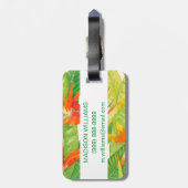 Tropische bloemen | Vogel van het Paradijs Bagagelabel (Achterkant verticaal)