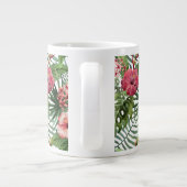 Tropische bloemen Waterverf Modern Fine Floral Jumbo Mok (Achterkant)
