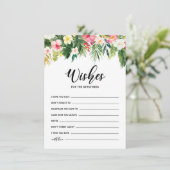 Tropische bloemen wensen de Kaart van de Pas getro (Staand voorkant)