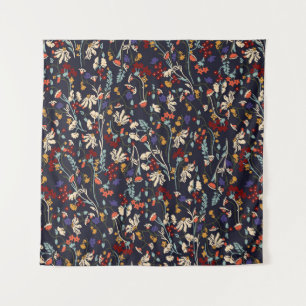 Tropische bloemen: Willekeurige botanische Vintage Wandkleed